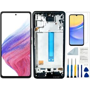 for Samsung Galaxy A53 5G Screen Replacement for Samsung A53 5G LCD Screen Replacement with Frame for Samsung Galaxy A536 SM-A536U Display Touch Screen Assembly Repair Parts