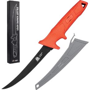 RUNCL Fillet Knife Fishing,Sharp 8Cr14MoV Stainless-Steel Blade with Corrosion Resistant Coating, 7"/8"/9" Professional Level Knives for Filleting and Boning, Non-Slip Handles（9 inch）