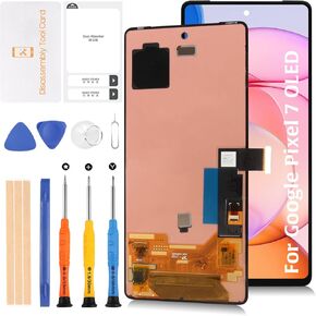 OLED for Google Pixel 7 6.3" Screen Replacement with Frame (Fingerprint Cable Transfer Required) Display Assembly with Touch Digitizer Repair Tools Kit GVU6C GQML3 GO3Z5