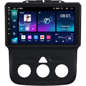 4+64 Android 13 Car Stereo for Dodge RAM 1500/2500/3500 2013-2018(Manual and Auto AC), 9 Inch IPS Touch Screen Car Radio with Wireless Carplay&Android Auto,GPS, WiFi, Bluetooth,FM,DSP