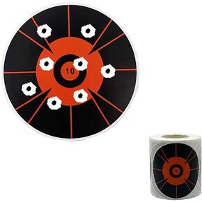 3“ x 250 Pcs Roll Splatter Target Flake Off Shooting Paper Target with Clean White Color Reactive