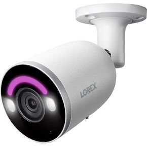 Lorex 4K IP Poe الإضافية على الكاميرا الأمنية الخارجية/الداخلية-إضاءة أمان ذكية ، اكتشاف الحركة الذكية ، صفارات الإنذار الردعية ، داعم الرؤية الليلية الملونة ، حديث ثنائي الاتجاه