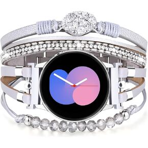 سوار Beeded Beded Beded Boho لـ Samsung Galaxy Watch 5/6/4 40mm 44mm/Watch 6 فرق كلاسيكية 43 مم 47 مم ، و 20 ملم مصنوعة يدويًا ، مجموعات ساعة مشاهدة للمشاهدة 5 Pro 42mm/Watch4 Classic 42mm 46mm 46mm