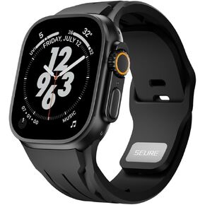 Sports Silicone Band Compatible with Apple Watch Ultra 2/1 49mm Bands for Men,Luxury Supercar Rubber Strap for iWatch Series 10 46mm, 9/8/7 45mm, SE2/SE 6/5/4 44mm, 3/2/1 42mm