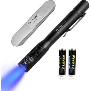 UV Pen Light 365nm Ultraviolet Blacklight Penlight Flashlight UVA-T10 for Pet Urine Detection, Oral UV Resin Curing, Scorpion Hunting