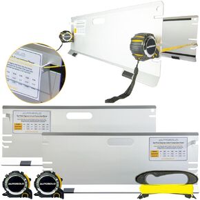Wheel Alignment Plates with Rim Protection - Includes Measuring Tapes & Conversion Chart