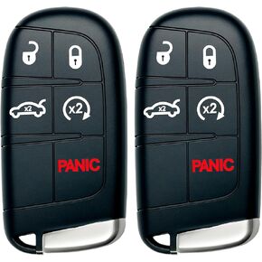 Replacement Remote Key Fob for Chry 300 Dodge Charger 2011 2012 2013 2014 2015 2016 2017 2018 Challenger 2015-2018 Dart 2014-2016 Smart Key for Keyless Entry Remote Control（M3N40821302） 2 Set