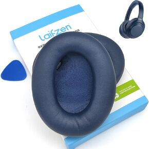 Lambskin XM4 Earpads for Sony WH-1000XM4 Headphones Replacement 1000 XM 4 Real Sheepskin Leather Ear Pads Cushions Earmuffs Cups Covers (Midnight Blue)