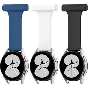 Silicone Nurse Watch Fob with PinOn Brooch Compatible with Samsung Galaxy Watch 4 Watch Band for Nurse Doctors Healthcare Paramedics Replacement Bands for Galaxy Watch 4Watch 4 Classic Nurse Band