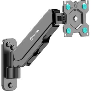 Onkron Single Monitor Wall Mount لشاشة 13-34 بوصة تصل إلى 17.6 رطلاً ، جدار ربيع الغاز فيسا 75 × 75 و 100 × 100 ، قابلة للتعديل ، شاشة كمبيوتر كاملة ، حائط شاشة كاملة الحركة أسود