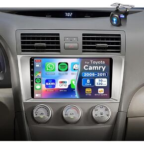 5GhzWiFi QLED for Toyota Camry 2006-2011 Android13 Car Stereo,FM/RDS/Hi-Res/OBD2,BT5.1,【8Core3+32G with Qualcomm Snapdragon】 Wireless Carplay Android Auto,GPS,Backup Camera