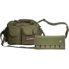 Range Bag for Handguns and Ammo & Magazine Pouch for Single and Double Stack Mags Bundle