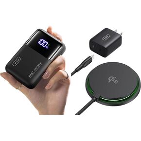 INIU 20000mAh 65W Ultra Compact Power Bank and 15W Qi2 Certified MagSafe Compatible Charger Combo