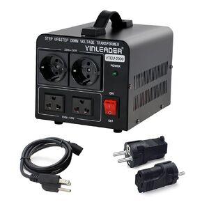 US to EU Travel Adapter,Yinleader 2000W EU Voltage Transformer Power Converter(220V to 110V, 110V to 220V)