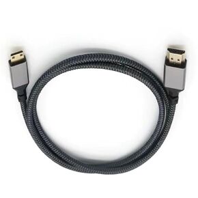 Mini HDMI to HDMI Cable 3.3FT, 4K 60Hz High Speed HDMI to Mini HDMI Cable Male Bi-Directional 2.0 Cord, for HDTV, Tablet, Camera and Camcorder (Aluminum Shell, Nylon Braided)