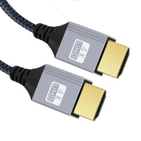 NFHK 4K 60hz HDMI 2.0 Male to Micro HDMI Type-D Male Cable with Sleeve Straight Connector for HDTV Computer Laptop Monitor 30CM