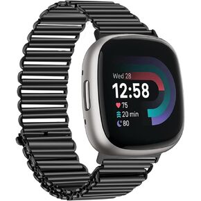 Stainless Steel Watch Strap Compatible for Fitbit Sense 2/Sense/Versa 4/Versa 3 Metal Replacement Bracelet Wristband