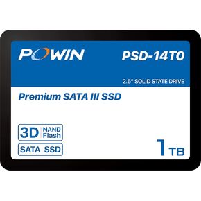 Premium SATA III SSD 1TB – 2.5 inch Internal Solid State Drive with 3D NAND Flash for Laptop, PC Desktop and External Box, Up to 490/470 MB/s Read/Write Speed (PSD-14T0)
