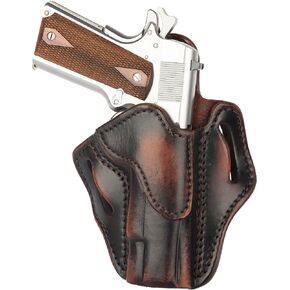 1791 GUNLEATHER Optic Ready Holster - OWB CCW G19 Leather Gun Holster for Belts - Right Handed - Compatible with Glock 19, 23, 27, Springfield XDS