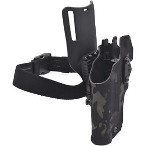Airsoft Drop Leg Platform and Right Handed Holster Tactical Thigh Mount Platform Drop Leg Holster Panel with Adjustable Belt & Thigh Straps