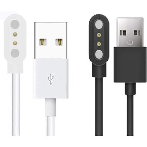 Compatible with TUYOMA Smartwatch Charger, Lamshaw Magnetic USB Charging Cable Replacement Charger Cable Compatible with TUYOMA LW76 1.91" Smart Watch (Black+Black)