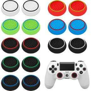 8 Pairs Silicone Thumb Grip Caps Cover, Joystick Grip Thumb Grips Caps Cover Analog Stick for Ps5 Ps4 Controller, Xbox 360, Xbox One Controller (A)