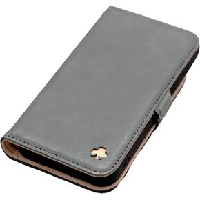 Porter Riley - Leather Case for iPhone 13 (6.1"). Premium Genuine Leather Stand/Cover/Wallet/Flip Case with [Card Slots] [Horizontal Stand] [Durable Frame] (Black/Tan)