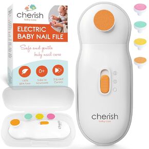 Cherish Baby Nail Trimmer Electric, Baby Nail File, Baby Electronic Nail Kit with Electric Nail Trimmer for Baby, Toddler, Infant, Alternative to Baby Nail Clipper, Baby Nail Kit