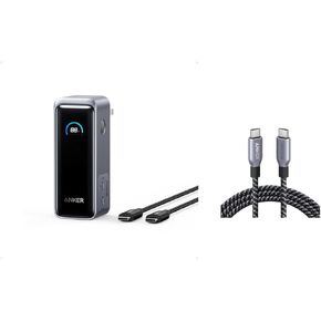 Anker Prime Power Bank ، حزمة بطارية 9،600mAh مع إخراج 65W ، قابس AC مدمج ، يدعم PD 3.0 و PPS PRIM