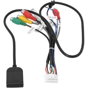 eMagTech 1Pc 20Pin Android Car Stereo Radio Cable with SIM Card Slot Adapter RCA Wiring Harness Suitable for Most Navigation Devices Multimedia GPS