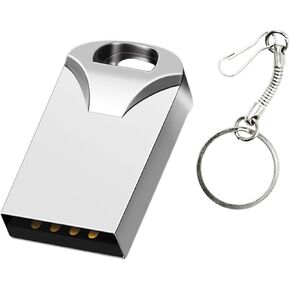 Super Mini USB Flash Drives Memory Sticks Pendrives JumpDrive Thumb Drive مع مقاومة للماء مقاوم للماء (Silver 512MB)