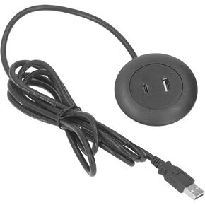 Fockety Desktop Power Grommet with USB Type C Port, Desktop Charging Station Mounts on The 1.8 Grommet Hole, 5V Embedded Charging Pad for Office, Home, Conference, Easy to Install