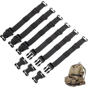 6 Pcs Tactical Rush Tier System Molle Backpack Accessories