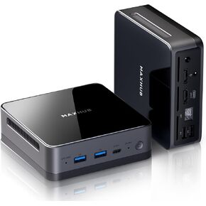 Mini PC Windows 11 pro Mini Computer i5-12450H(8C/12T, up to 4.4GHz), 16GB DDR4 512GB M.2 PCIe4.0 SSD Micro PC Support 4K Quadruple Display, Mini Desktop Computer for Games Office Home School
