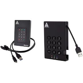 Apricorn 4TB Aegis Fortress L3 256-bit AES XTS مشفرة USB 3.0 محمولة محمولة مع محرك أقراص خارجي محمولة 1 تيرابايت AEGIS USB 3.0 256 بت مشفر محمول