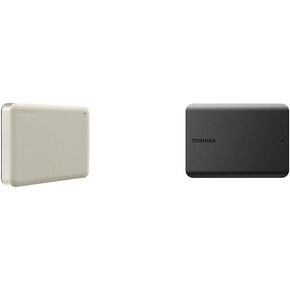 TOSHIBA Canvio Advance & Basics 4TB Portable External Hard Drives USB 3.0 Bundle - White & Black