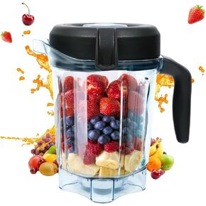 For Vitamix Blender Pitcher 64oz Low-Profile, Replacement for Vitamix 750, 5200, 5000, 6300, 7500, A3500, Vm0102, Vm0103, Vm0197, E310 Classic/Explorian/Commercial Series etc Container Jar Cup
