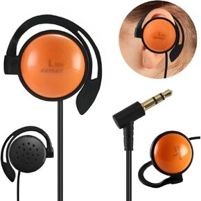 EXMAX Foamless Wired Single Headphones 3.5mm Dustproof Sweatproof Left-Side Ear-Hook Headphone for EXD-101 ATG-100T Wireless Tour Guide Receiver Radio Podcast Tablet Laptop MP3 Cellphone PC(Left)