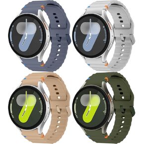 العصابات الرياضية لـ Samsung Galaxy Watch 7 6 5 4 Fe Band 40mm 44mm Men Women ، No Gap Soft Silicone Strap لـ 47mm 43mm/Classic 46mm 42mm/5 Pro 45mm ، 4 Pack in Kuwait