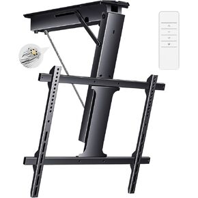 Electric Ceiling TV Mount with Remote VESA Mount Flip Down Pitched Roof Motorized TV Mount Bracket for 32 to 70 Inch Flat and Curved Screen TVs