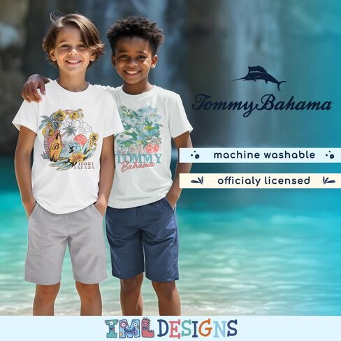 Tommy Bahama Boys 2-Pack Short Sleeve T-Shirt Bundle Graphic Print Boy Tees 2-Piece Set Fashion T Shirts in Kuwait