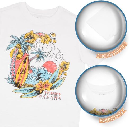 Tommy Bahama Boys 2-Pack Short Sleeve T-Shirt Bundle Graphic Print Boy Tees 2-Piece Set Fashion T Shirts in Kuwait