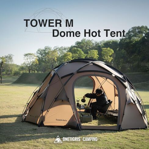 OneTigris Tower M Dome Tent, Waterproof Windproof 4 Person Tent with Stove Jack for Camping, Hiking, Hunting, Bushcraft, Winter, Car Trips in Saudi Arabia