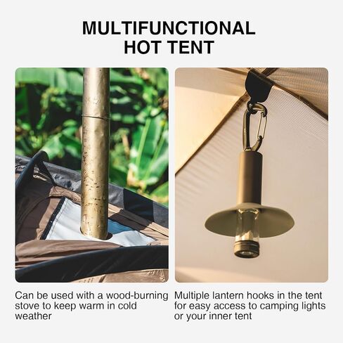 OneTigris Tower M Dome Tent, Waterproof Windproof 4 Person Tent with Stove Jack for Camping, Hiking, Hunting, Bushcraft, Winter, Car Trips in Saudi Arabia