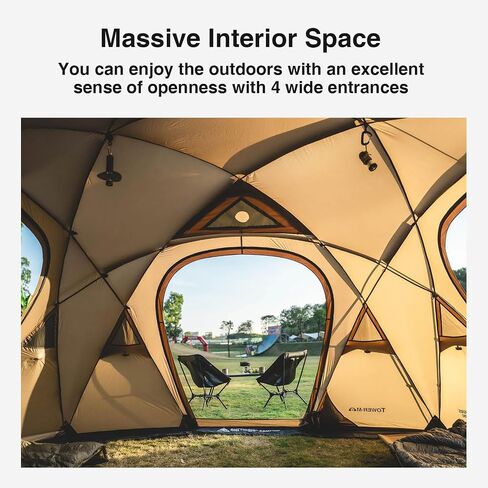 OneTigris Tower M Dome Tent, Waterproof Windproof 4 Person Tent with Stove Jack for Camping, Hiking, Hunting, Bushcraft, Winter, Car Trips in Saudi Arabia