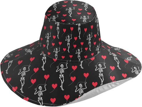 MNSRUU Wide Brim Hats Skull Sun Hat Packable Sun Visors Floppy Summer Beach Hat for UV Protection in Saudi Arabia