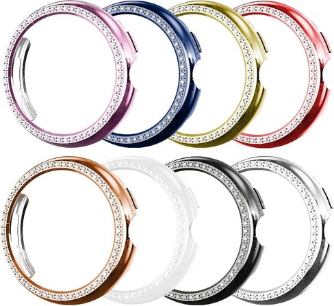 8 Pack Bling Case for Google Pixel Watch 3 41MM, Glitter Diamond Case Shining Rhinestone PC Bumper for Women (45MM) in Saudi Arabia