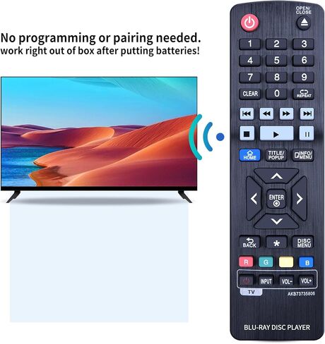 AKB75135401 Replacement Remote Control Applicable for LG Blu-ray Disc Player UBK80 UP870 UP875 BPM35 BP175 Ultra HD Blu-ray Disc Player in Saudi Arabia