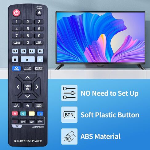 AKB75135401 Replacement Remote Control Applicable for LG Blu-ray Disc Player UBK80 UP870 UP875 BPM35 BP175 Ultra HD Blu-ray Disc Player in Saudi Arabia