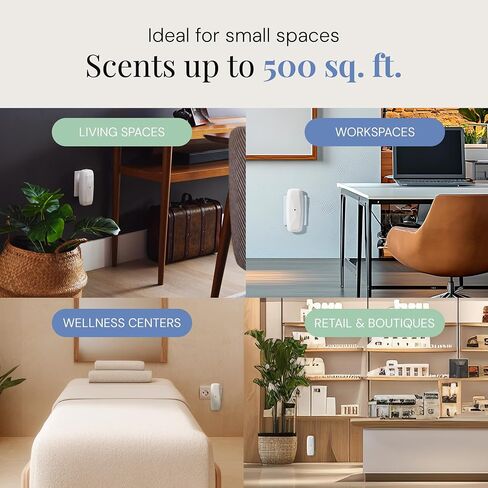 The Diamond Smart Scent Air Machine - Sleek & Efficient Essential Oil Diffuser | Bluetooth App Control | Covers Over 500 sq. ft. | Cold Air Waterless Aromatherapy | Easy On/Off Button in Saudi Arabia
